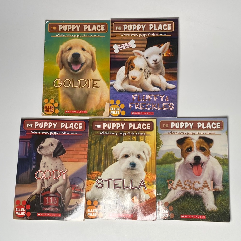The Puppy Place 5 Book Lot Ellen Miles Scholastic Goldie Stella Cody Rascal Kids